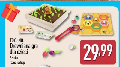 Drewniana gra dla dzieci TOYLINO promocja w Aldi