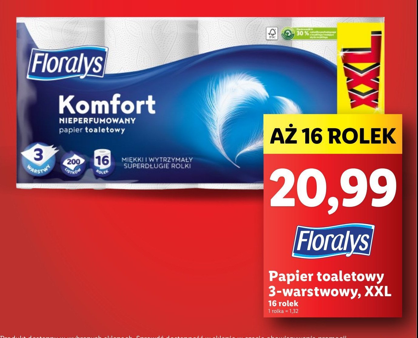 Papier toaletowy Floralys promocja w Lidl