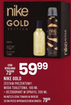 Zestaw prezentowy Nike Gold promocja w Drogerie Natura