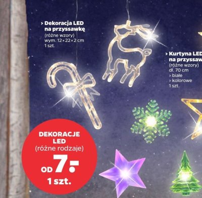 Dekoracje LED różne rodzaje promocja w Netto