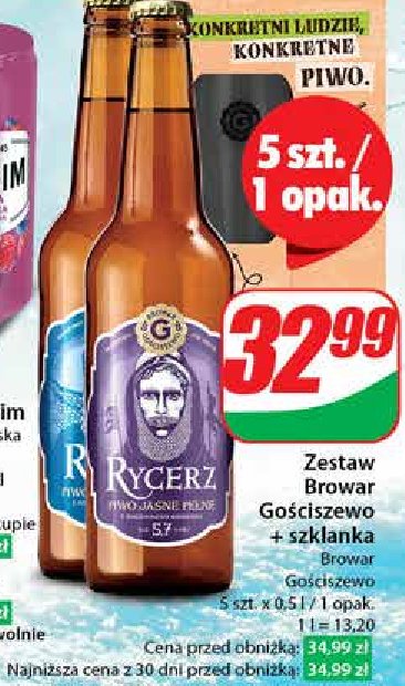 Zestaw piw + szklanka Browar gościszewo promocja
