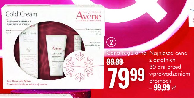 Zestaw cold cream krem do rąk 50 ml + krem 40 ml + pomadka 4 g AVENE ZESTAW promocja