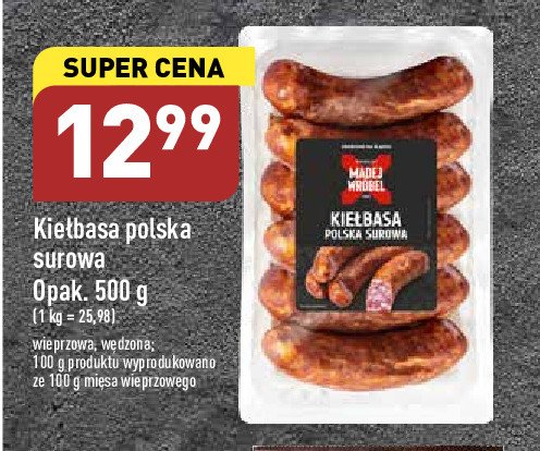 Kiełbasa polska surowa Madej & wróbel promocja