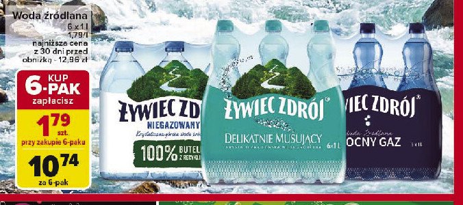 Woda lekko gazowana Żywiec zdrój promocja w Carrefour Market