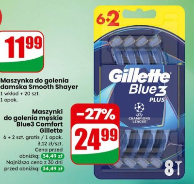 Maszynka do golenia damska Gillette Smooth Shaver promocja w Dino