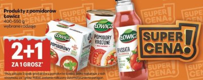 Produkty z pomidorów Łowicz promocja w Delikatesy Centrum