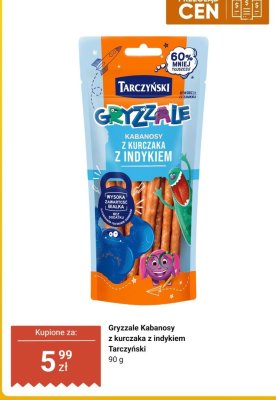 Kabanosy Gryzzale z kurczaka z indykiem  promocja w Biedronka