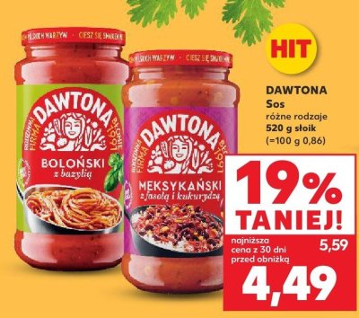 Sos meksykański z fasolą i kukurydzą Dawtona 520 g promocja w Kaufland