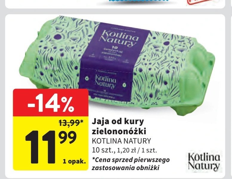 Jaja od kury zielononóżki Kotlina natury promocja