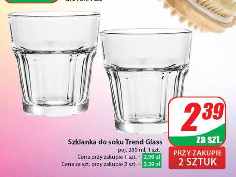 Szklanka do soku 280 ml Trend glass promocja