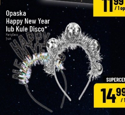 Opaska Happy New Year lub Kule Disco promocja w POLOmarket