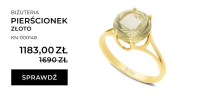 Pierścionek złoto promocja w Briju
