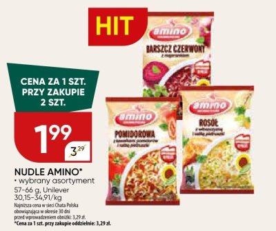 Zupa błyskawiczna Nudle Amino promocja w Chata Polska