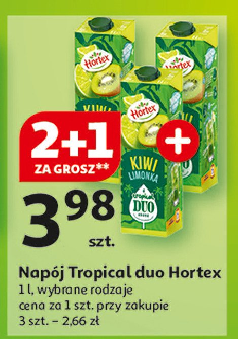 Napój kiwi limonka Hortex promocja w Auchan