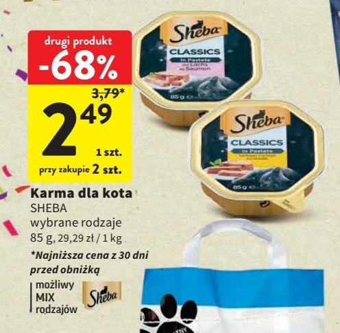 Karma dla kota z 艂ososiem Sheba classics promocja