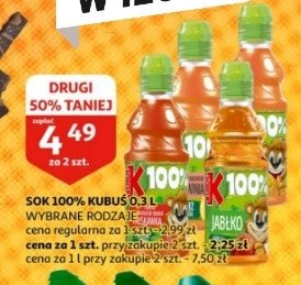 Sok banan-marchew-jabłko Kubuś 100% sok promocja