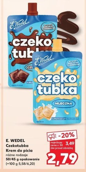 Czekotubka mleczna Wedel promocja