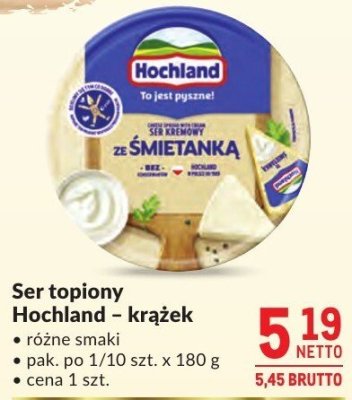 Ser topiony Hochland - krążek różne smaki promocja w Makro