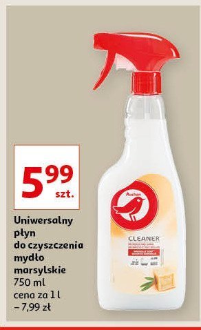 Płyn uniwersalny do czyszczenia mydło marsylskie Auchan promocja