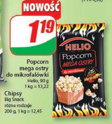 Popcorn mega ostry Helio promocja