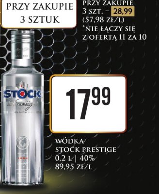 Wódka Stock Prestige 0.2 l promocja w Dino