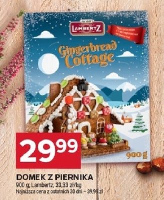 Domek z piernika Lambertz Gingerbread Cottage 900g promocja w Stokrotka