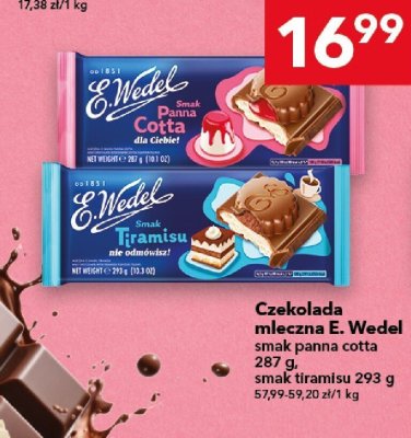 Czekolada mleczna E. Wedel smak panna cotta, smak tiramisu promocja w LEWIATAN
