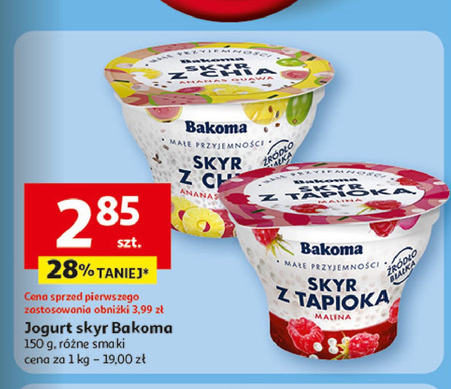 Jogurt z chia ananas - guawa Bakoma skyr promocja