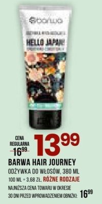 Odżywka do włosów BARWA HAIR JOURNEY promocja w Drogerie Natura