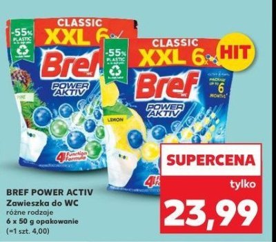 Kostka do wc 4 function lemon Bref power aktiv promocja