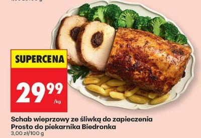 Schab wieprzowy ze śliwką do zapieczenia Prosto do piekarnika promocja w Biedronka