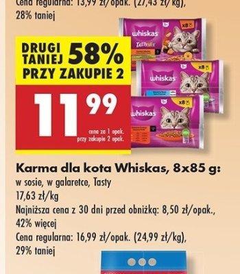 Karma dla kota rybne przysmaki Whiskas promocja
