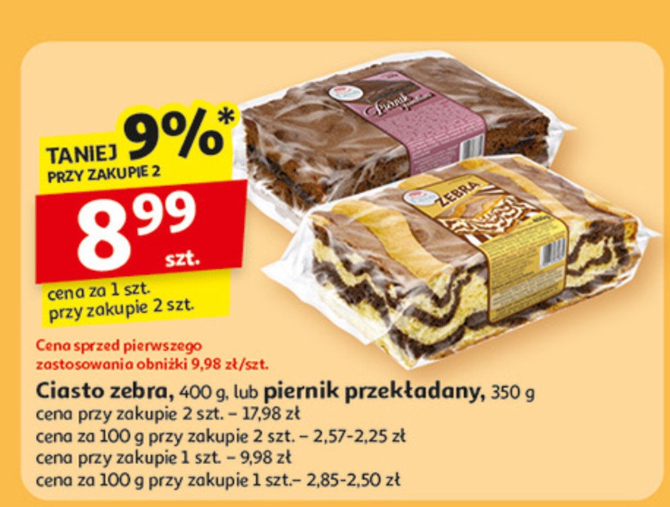 Ciasto zebra Lazur promocja w Auchan