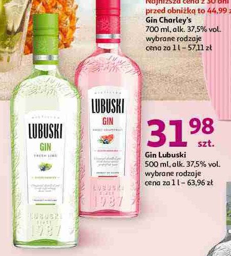 Gin Lubuski gin lime promocja