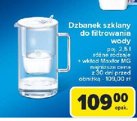 Dzbanek szklany 2.5 l + wkład maxfor Aquaphor promocja