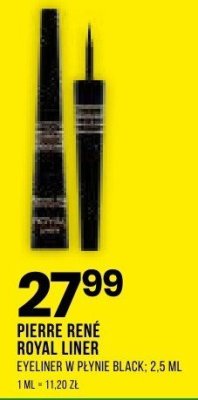 Eyeliner PIERRE RENÉ ROYAL LINER W PŁYNIE BLACK, 2,5 ML promocja w Drogerie Natura