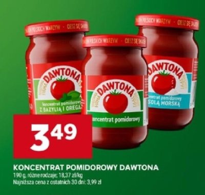 Koncentrat pomidorowy Dawtona promocja w Stokrotka