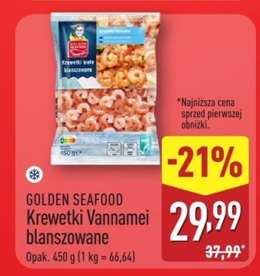 Krewetki Vannamei blanszowane promocja w Aldi