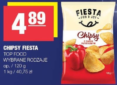 Chipsy Fiesta Top Food wybrane rodzaje promocja w SPAR