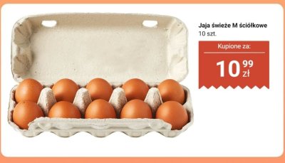 Jaja świeże M ściółkowe 10 szt. promocja w Dino