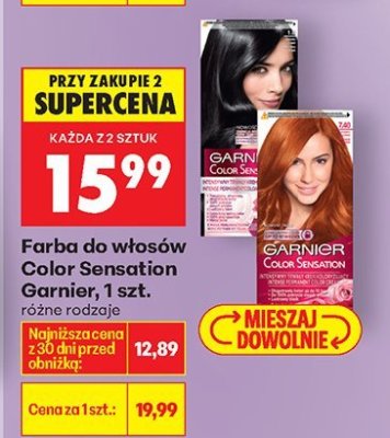Farba do włosów Color Sensation, różne rodzaje promocja w Biedronka