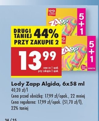 Lód toffi Algida zapp promocja