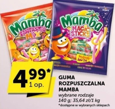 Guma rozpuszczalna Mamba promocja w ABC
