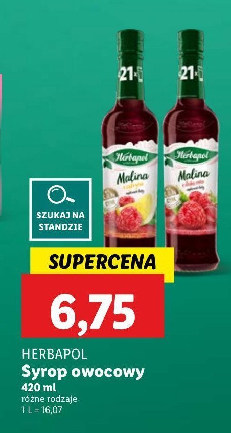 Syrop malina z dziką różą Herbapol promocja