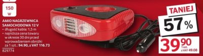 Nagrzewnica AMIO NAGRZEWNICA SAMOCHODOWA 12 V promocja w Selgros