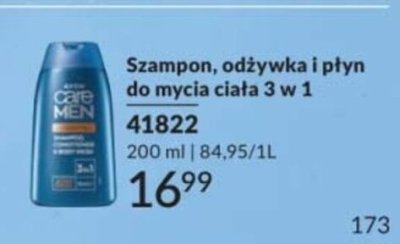 Szampon, odżywka i płyn do mycia ciała 3 w 1 promocja w AVON