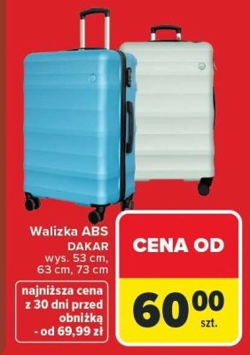 Walizka ABS DAKAR wys. 53 cm, 63 cm, 73 cm promocja w Carrefour