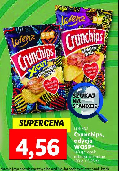 Chipsy chrupiący kurczak Crunchips x-cut Crunchips lorenz promocja
