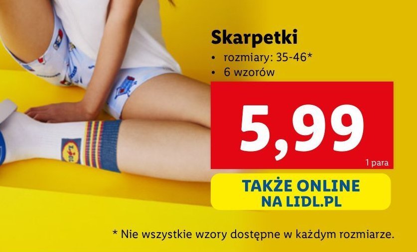 Skarpetki z logo lidl 35-46 promocja w Lidl