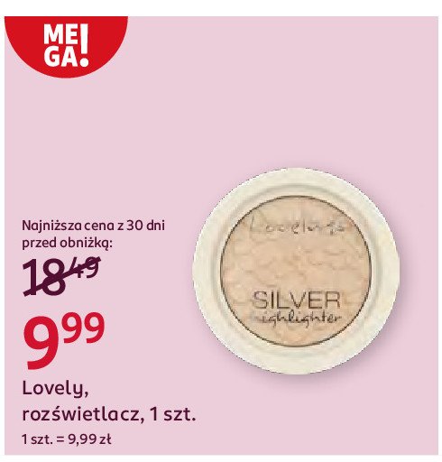 Rozświetlacz LOVELY BOUNCY SILVER promocja w Rossmann